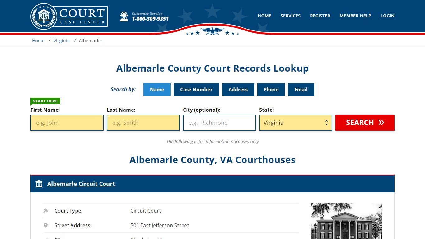 Albemarle County Court Records | VA Case Lookup